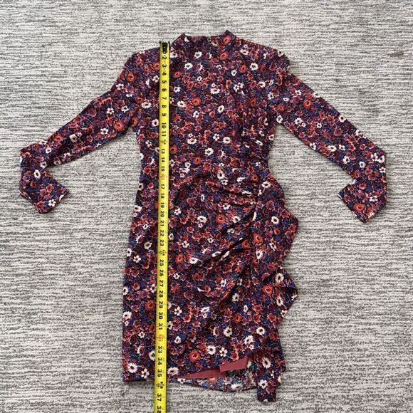 NWT Veronica Beard Louella Ruched Floral Mini Dress Stretch Silk Size 4 - Picture 8 of 16